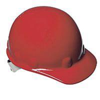 8EHF5 Hard Hat, FrtBrim, NonSlotted, 8Rtcht, Red