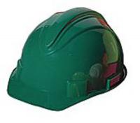 9X798 Hard Hat, FrtBrim, Slotted, 4PinLk, Green