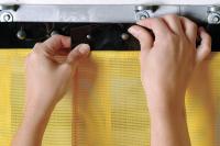 8EU26 Air Flex Insect Barrier, Yellow, 7ft, 4In
