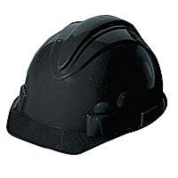 8EUK7 Hard Hat, FrtBrim, Slotted, 4Rtcht, Black