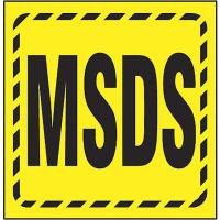 8EW04 Wall Sign, Plastic, 8x12 In, MSDS