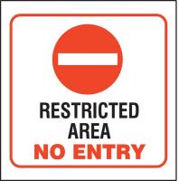 13R213 No Entry Sign, 7 x 12In, R and BK/WHT, ENG