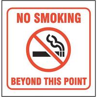 8EY88 No Smoking Sign, 8 x 8In, R and BK/WHT, ENG