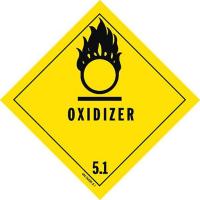 8EZ58 DOT Label, Oxidizer, 4 In. W, 4 In. H, PK500