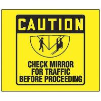 8EZT2 Caution Sign, 6 x 8-1/2In, BK/YEL, ACRYL