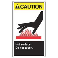 9X882 Caution Sign, 14 x 10In, YEL, R and BK/WHT