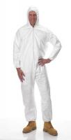 9WM47 Hooded Tyvek(R), White, Elastic, M