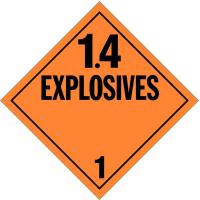 8FNM3 Vehicle Placard, 1.4 Explosive