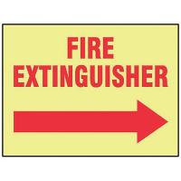 9EHM3 Fire Extinguisher Sign, 10 x 14In, R/YEL