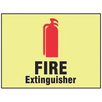 8FX76 Fire Extinguisher Sign, 10 x 14In, FEXT