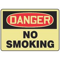 8FYG5 Danger No Smoking Sign, 7 x 10In, ENG, Text
