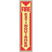 8FZW0 Fire Extinguisher Sign, 18 x 4In, R/YEL