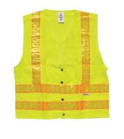 9MKF6 High Visibility Vest, Class 2, 2XL, Lime