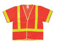 8G287 High Visibility Vest, Class 3, S, Orange