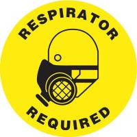 8GKE3 Floor Sign, 17In, Respirator Required