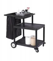 8GM30 Janitor Cart, Black, 42 In.H, 24 In.D