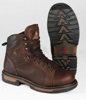 8LTW1 Work Boots, Pln, Men, 8-1/2, Copper, 1PR