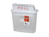 8M560 Sharps Container, 1-1/4 Gal., Clear, PK 5