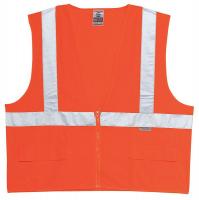 9FYL8 Hi Vis Vest w/Insect Shield, 4X/5X, Orange