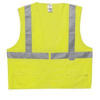 8MJ47 Hi Vis Vest w/Insect Shield, 2XL/3XL, Lime