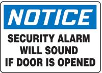 8MUG4 Notice Security Sign, 10 x 14In, ENG, Text