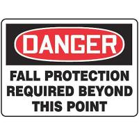 8MWG5 Danger Sign, 7 x 10In, R and BK/WHT, PLSTC