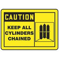 8TM71 Caution Sign, 10 x 14In, BK/YEL, PLSTC, ENG