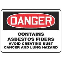 8MXD3 Danger Sign, 7 x 10In, R and BK/WHT, ENG