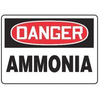 8MYH4 Danger Sign, 10 x 14In, R and BK/WHT, AMNA