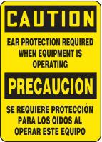 9NY99 Caution Sign, 14 x 10In, BK/YEL, PLSTC, Text