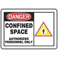 8VK81 Danger Sign, 10 x 14In, BK, R and YEL/WHT