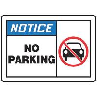 8NKV2 Notice Sign, 10 x 14In, BL and BK/WHT, AL