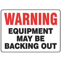 8ZD64 Warning Sign, 10 x 14In, R and BK/WHT, AL