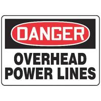 8N873 Danger Sign, 7 x 10In, R and BK/WHT, ENG