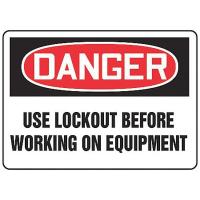 9FEZ2 Danger Security Sign, 10 x 14In, Self-ADH