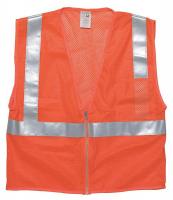 8CH34 High Visibility Vest, Class 2, 2XL, Orange