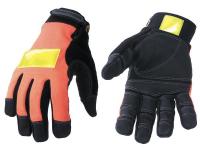 9NL28 Mechanics Gloves, Hi-Vis Orange, XL, PR