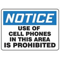 8NAF7 Notice Security Sign, 10 x 14In, Vinyl, ENG