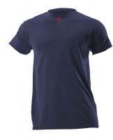 8TLY5 Short Slv T-Shirt, M, Navy Blue, Microban