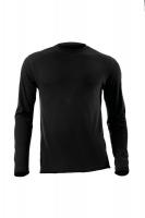 9V428 Long Slv T-Shirt, M, Black, Microban