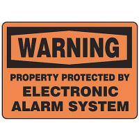 8NEM3 Warning Sign, 10 x 14In, BK/ORN, AL, ENG