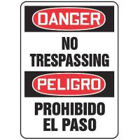 8WUX6 Danger Sign, 14 x 10In, R and BK/WHT, Text