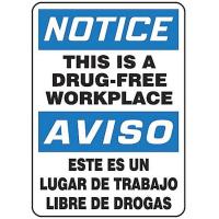 8PWZ1 Notice Sign, 14 x 10In, BL and BK/WHT, Text