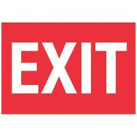 8NEU8 Exit Sign, 7 x 10In, WHT/R, ACRYL, Exit, ENG