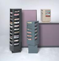 9DTV6 Literature Rack, Gray, 20 Compartments