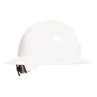 8NJJ7 Hard Hat, FullBrim, NonSlottd, 6Rtcht, White