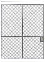 8ZCD8 Wire Partition Sliding Door, W 6 x H 10