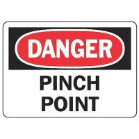 8RKF6 Danger Sign, 7 x 10In, R and BK/WHT, AL, ENG