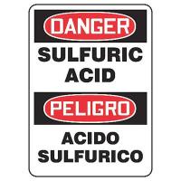 8U760 Danger Sign, 14 x 10In, R and BK/WHT, Text