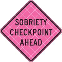 8NL28 Road Sign, Sobriety Chckpnt Ahd, 36 x 36In
